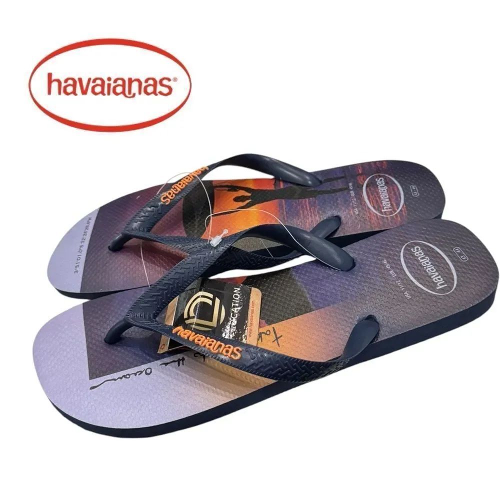New Havaianas Men's Hype Surf Graphic Flip Flops Sandals 11 12